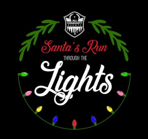 Santa's Run through the Lights 5K Run/Walk Logo