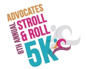 Advocates' 9th Annual Stroll & Roll 5K Logo