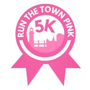 Run The Town Pink 5K and 1 Mile Walk Logo