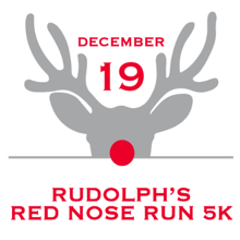 NeedLink Nashville's Rudolph's Red Nose Run 5K logo