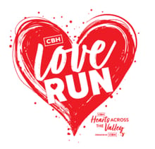 The CBH Hearts Across the Valley Love Run presented by CBH and The YMCA logo