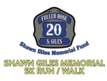 Shawn Giles Memorial 5k run / 1 mile fun walk logo