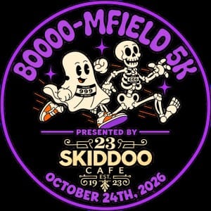 Boooo-mfield 5k presented by 23 Skidoo Cafe Logo