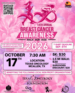 14th Annual Breast Cancer Awareness Walk, Run, Ride Logo