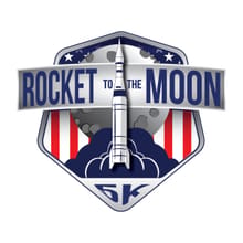 Rocket to the Moon 5k logo