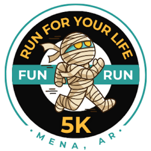 Mena Run For Your Life 5k Run & Fun Run Logo