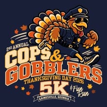 Gainesville's Thanksgiving Day Cops & Gobblers 5K logo