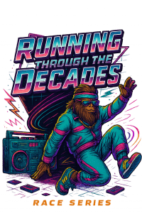 Running through the Decades Half Marathon - Shreveport Logo