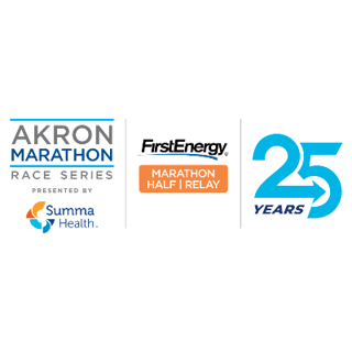 2027 FirstEnergy Akron Marathon, Half Marathon, & Team Relay Logo