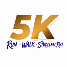 5K RUN, WALK & STROLLER ROLL logo