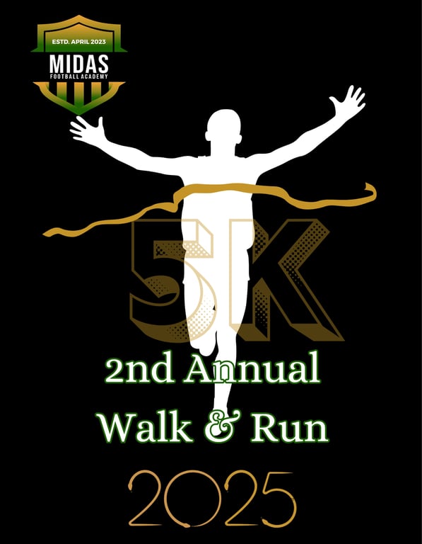Midas Football Academy 5K Run/Walk Against Childhood Obesity logo