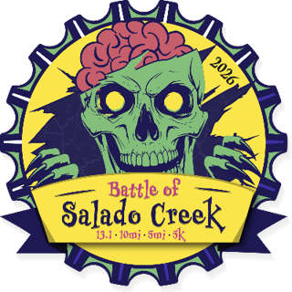 2026 Alamo Beer Series Challenge Race 2 of 4 Battle of Salado Creek 13.1m 10m 5m and 5k Logo