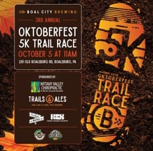 Oktoberfest 5K Run Trail Race @ Boal City Brewing logo