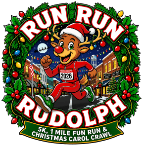Run Run Rudolph 5K, 1 Mile Fun Run, & Christmas Carol Crawl Logo