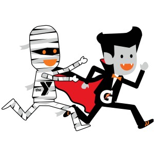 YMCA Gatorade Halloween Hustle 10K & 2 Mile Family Walk Logo