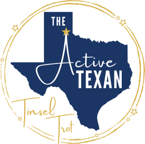 The Active Texan Tinsel Trot Logo