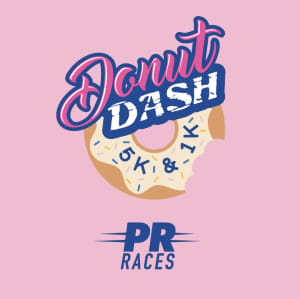 =PR= Races: Donut Dash 5K Logo