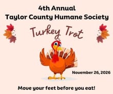 Taylor County Humane Society Turkey Trot logo