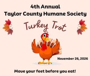 Taylor County Humane Society Turkey Trot Logo