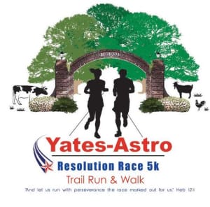 Yates-Astro Resolution Race and Trail Run to Benefit Bethesda Academy Logo