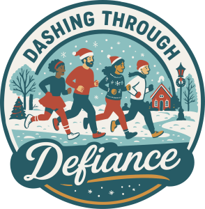 Dashing through Defiance - 1 MILE | 5K | 10K Logo