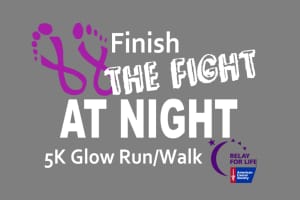 Finish the Fight at Night 5K Glow Run/Walk Logo