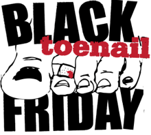 Black Toenail Friday Half Marathon and 7.5 Miler NC logo
