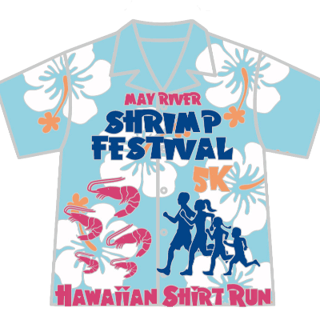 2026 May River Shrimp Hawaiian Shirt 5K Logo