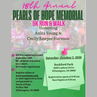 18th Pearls of Hope 5k Logo