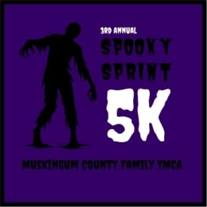 Spooky Sprint 5k & 1 Mile - Presented by Muskingum County Family YMCA Logo