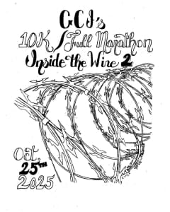 Run Inside the Wire 10K and Full Marathon Logo