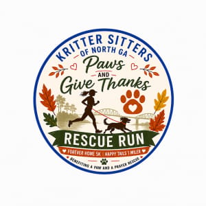 Paws and Give Thanks Rescue Run 5K Logo