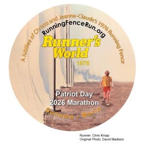 Running Fence Run - Celebrating Christo & Jeanne-Claude's "Running Fence" - a 24.5-mile fabric fence in Sonoma & Marin Counties installed in September 1976 Logo