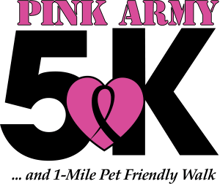 Pink Army 5K and 1 Mile Pet Friendly Fun Walk logo