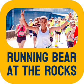 Running Bear at the Rocks Logo