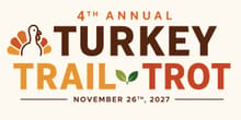 4th Annual Hutto Turkey "Trail" Trot supporting Backpack Friends logo