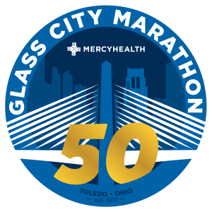 MERCY HEALTH GLASS CITY MARATHON Logo