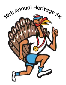10th Annual Heritage 5k: Turkey Trot & Kids Turkey Dash logo