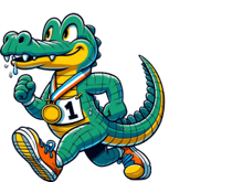 The Gator Chase 5K logo
