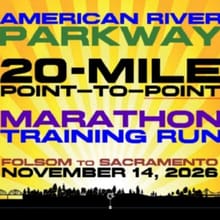 2026 American River Parkway 20-mile Point-to-Point Marathon Training Run & Taper Program logo