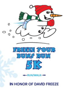 Freeze Your Buns Run 5K logo