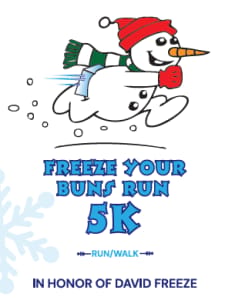 Freeze Your Buns Run 5K Logo