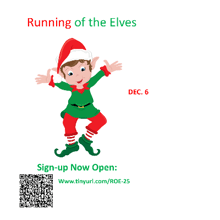 Running of the Elves....A Very Merry Huntley Event logo