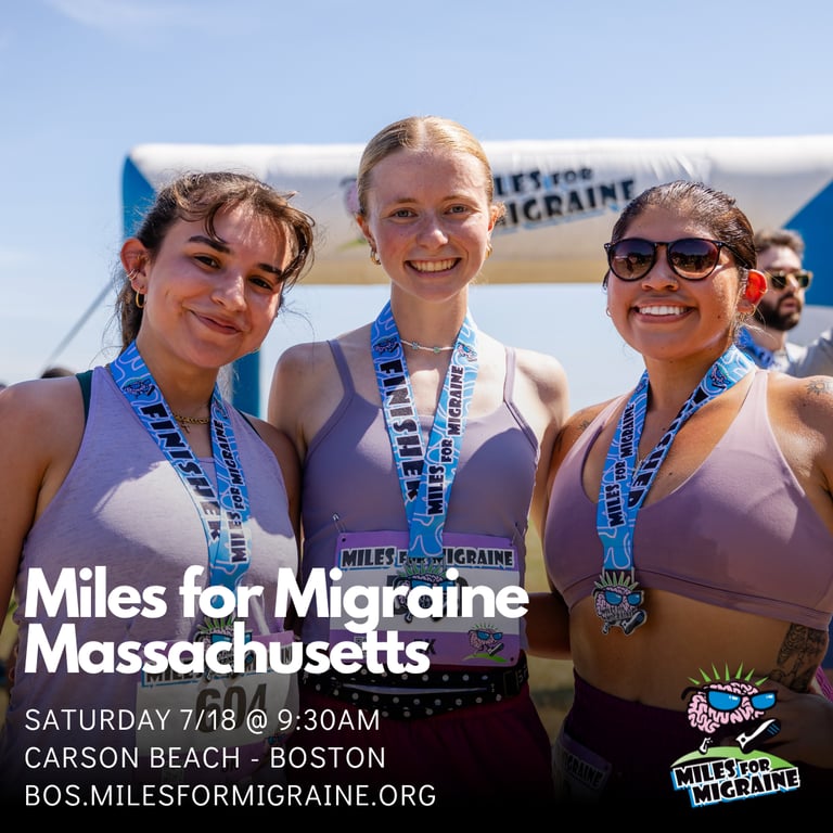 Miles for Migraine Massachusetts logo