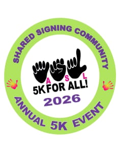 ASL-for-All 5K (Walk, Run & Roll) Logo