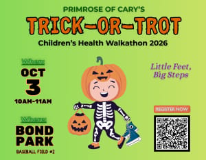 Primrose of Cary's 2nd Annual Trick-or-Trot: Children's Health Walkathon Logo