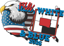 Run White and Blue 5k logo