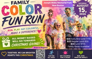 New Boston Family Color Fun Run Logo