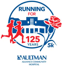 Running for 125 Years - Aultman Alliance 5K Run / Walk logo