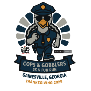 Gainesville's Thanksgiving Day Cops & Gobblers 5K Logo